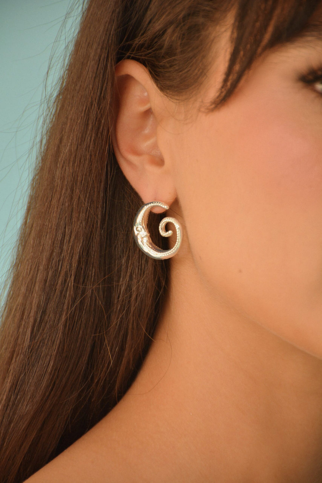 Moon hoops - silver