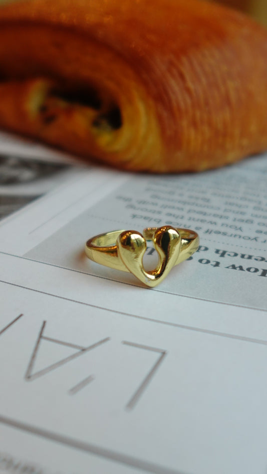 14k gold plated ring, waterproof and hypoallergenic